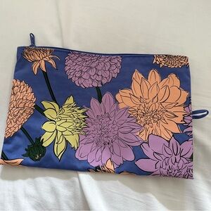 Baggu garden flowers large flat pouch